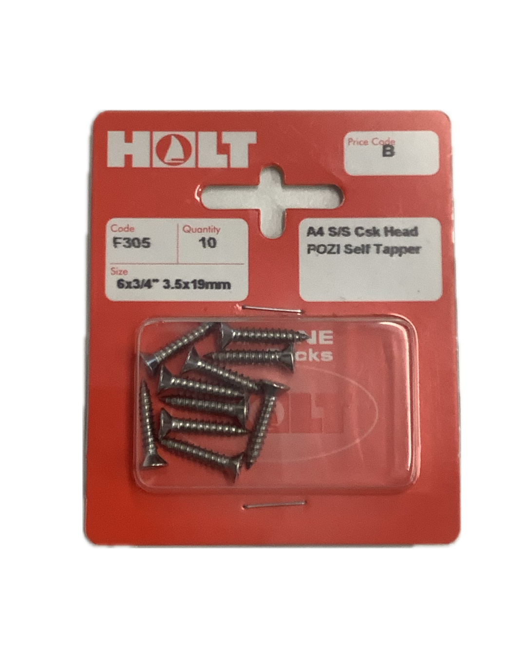 Holt Marine Pre Pack Countersunk Pozi Self Tapper
