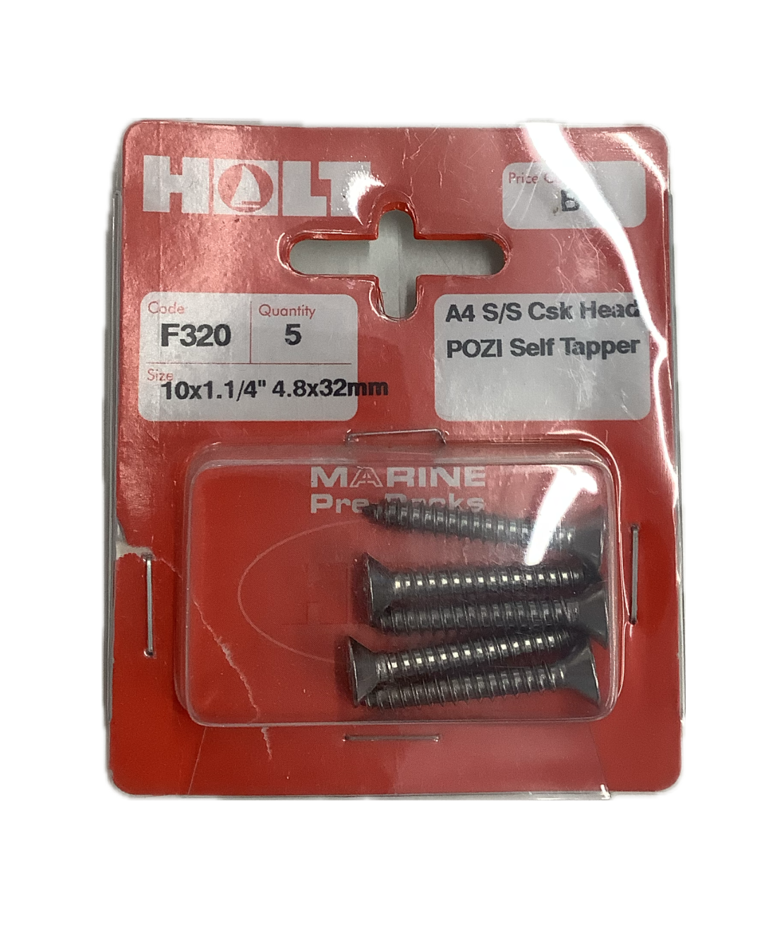 Holt Marine Pre Pack Countersunk Pozi Self Tapper