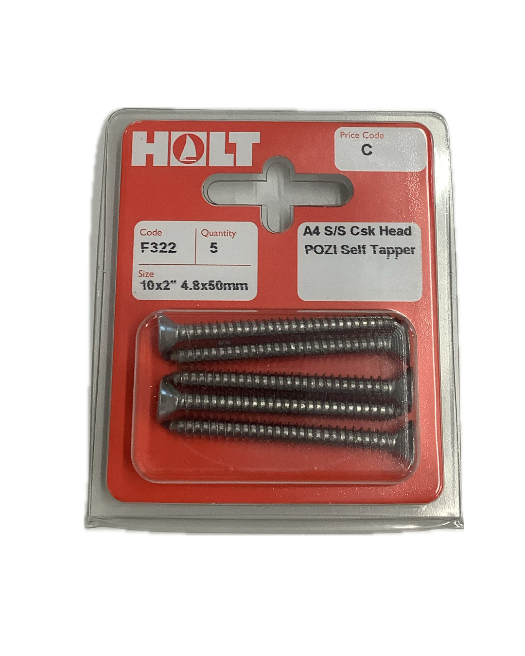 Holt Marine Pre Pack Countersunk Pozi Self Tapper