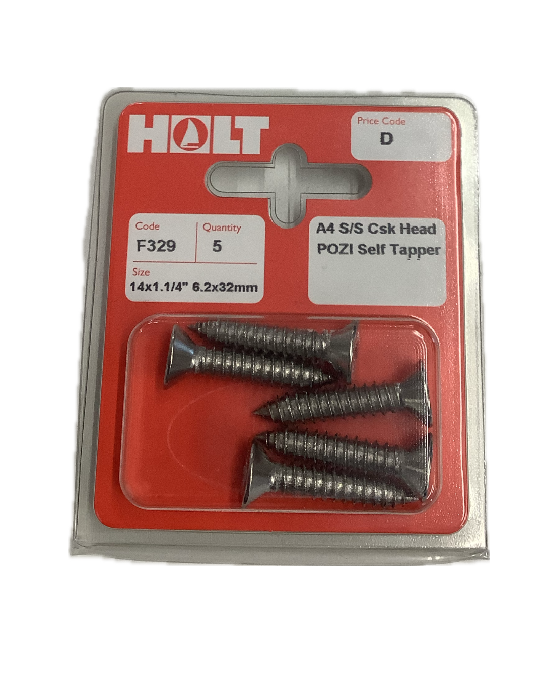 Holt Marine Pre Pack Countersunk Pozi Self Tapper
