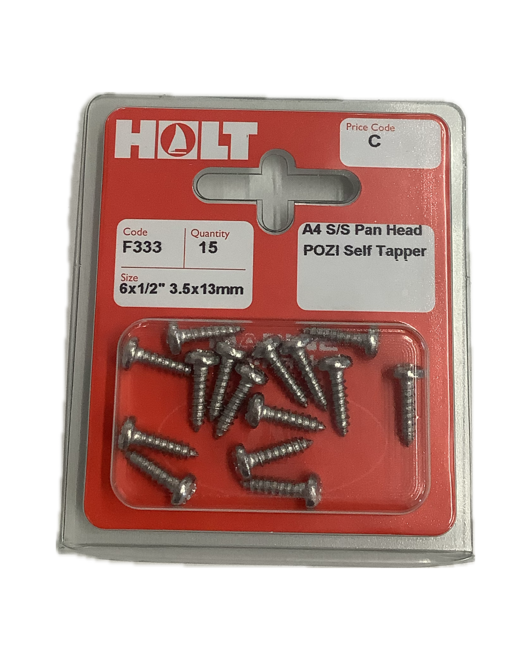 Holt Marine Pre Pack Pan Head Pozi Self Tapper