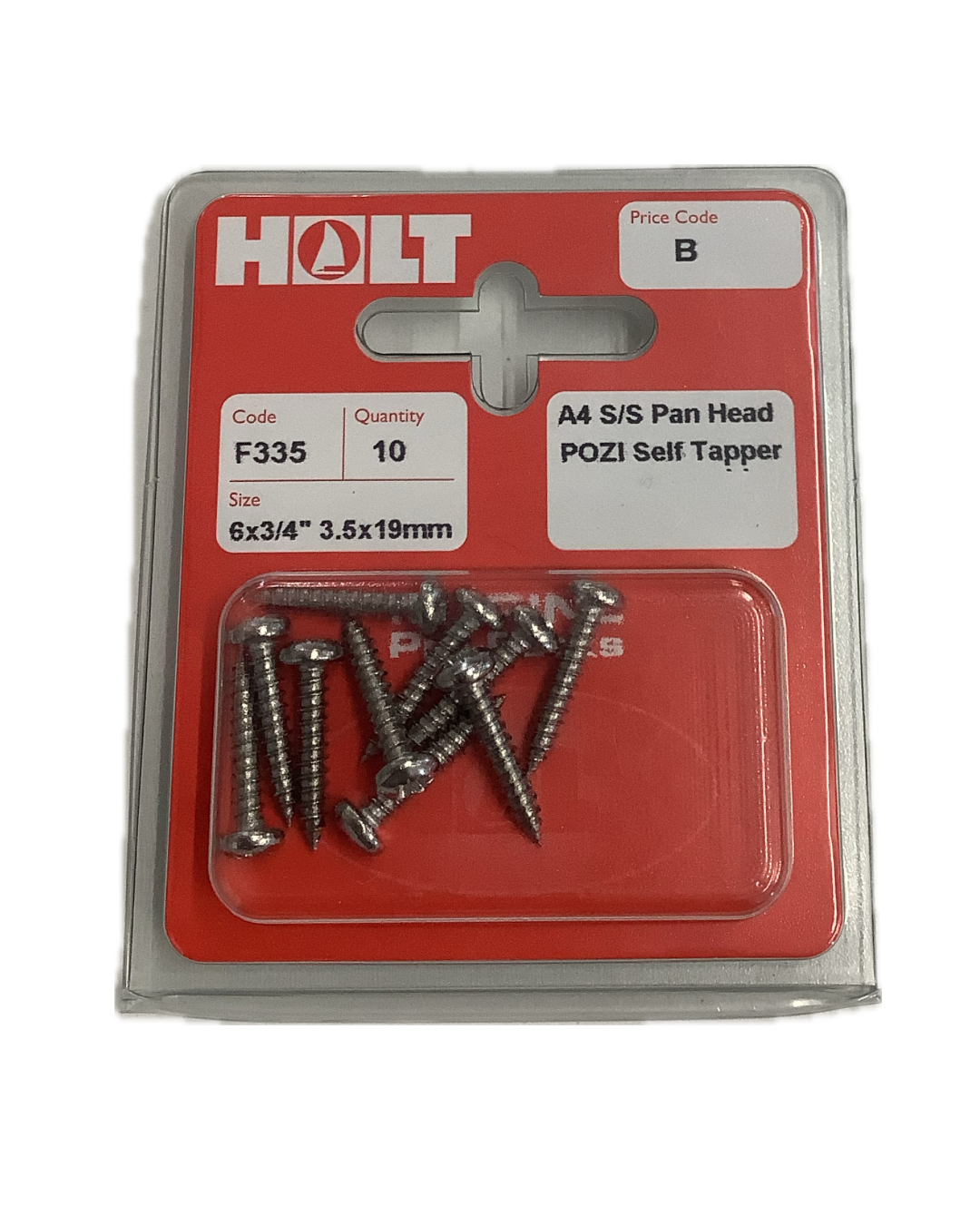 Holt Marine Pre Pack Pan Head Pozi Self Tapper
