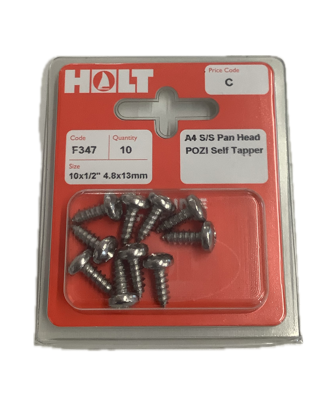Holt Marine Pre Pack Pan Head Pozi Self Tapper