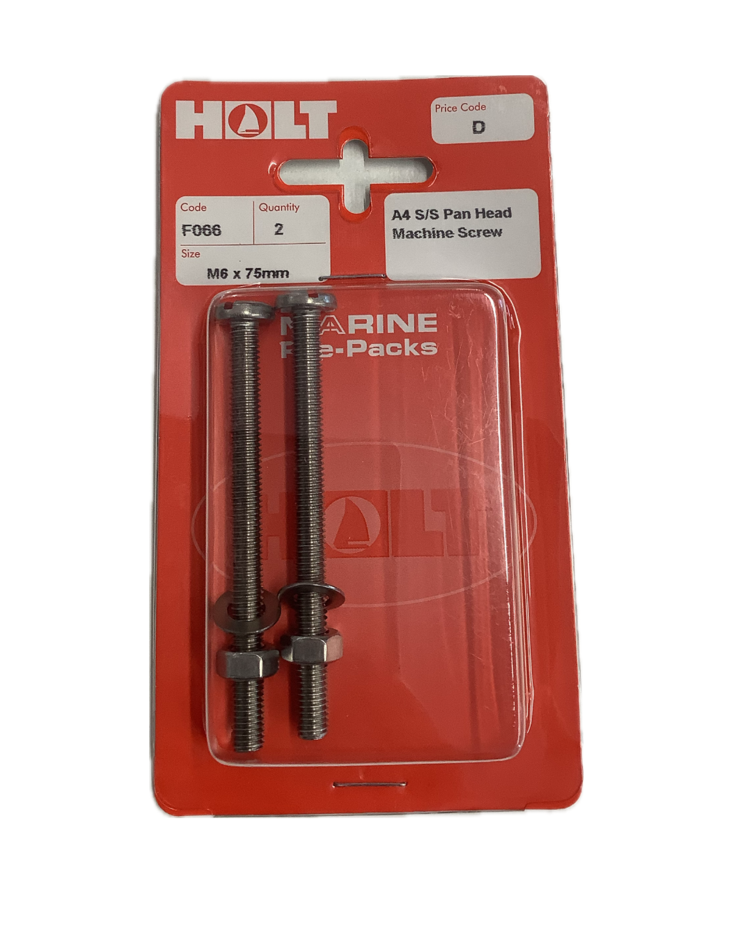 Holt Marine Pre Pack Slotted Pan Head Machine Screws