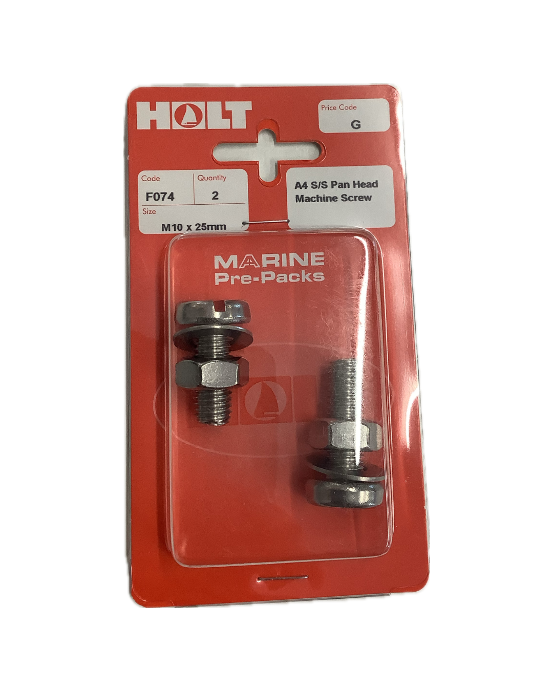 Holt Marine Pre Pack Slotted Pan Head Machine Screws