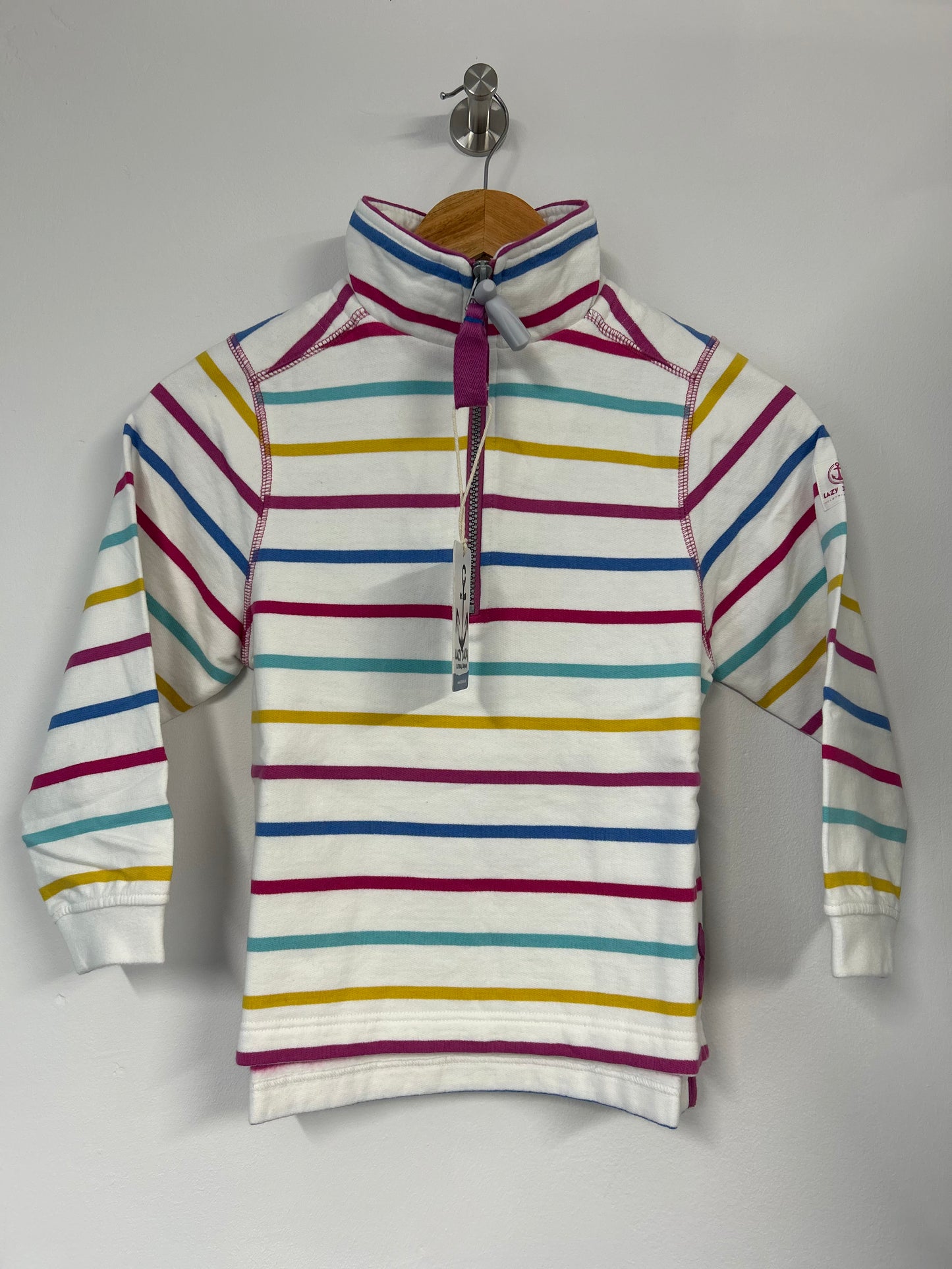 Lazy Jacks Kids 1/4 Zip Striped Sweatshirt LJ35C