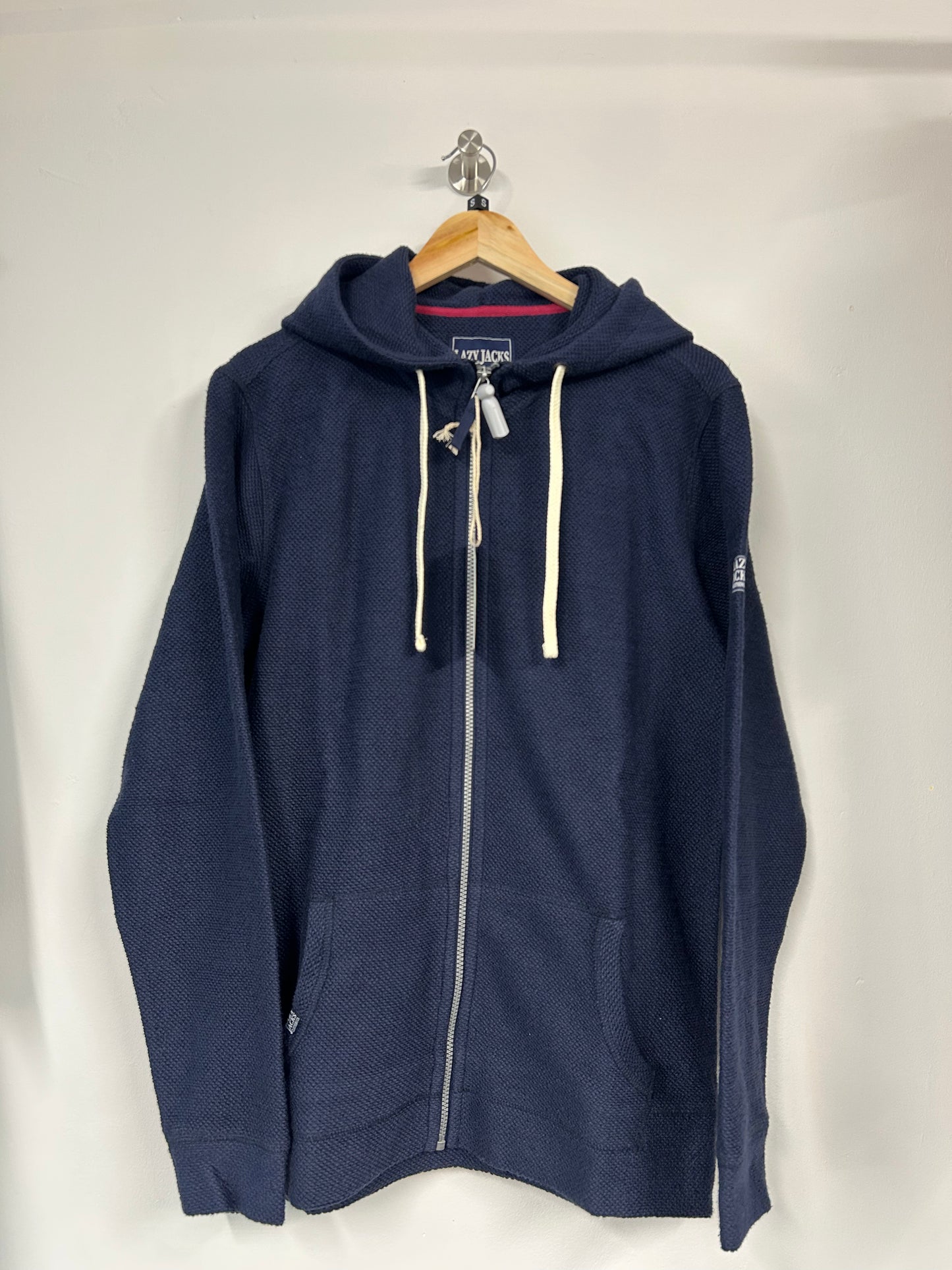 Lazy Jacks Men’s Textured Full Zip Hoodie LJ704