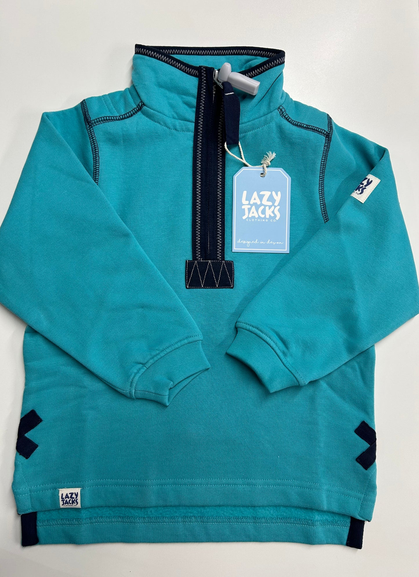 Lazy Jacks Kids Super Soft 1/4 Zip Plain Sweatshirt LJ40C