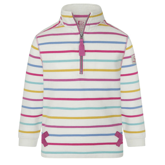 Lazy Jacks Kids 1/4 Zip Striped Sweatshirt LJ35C