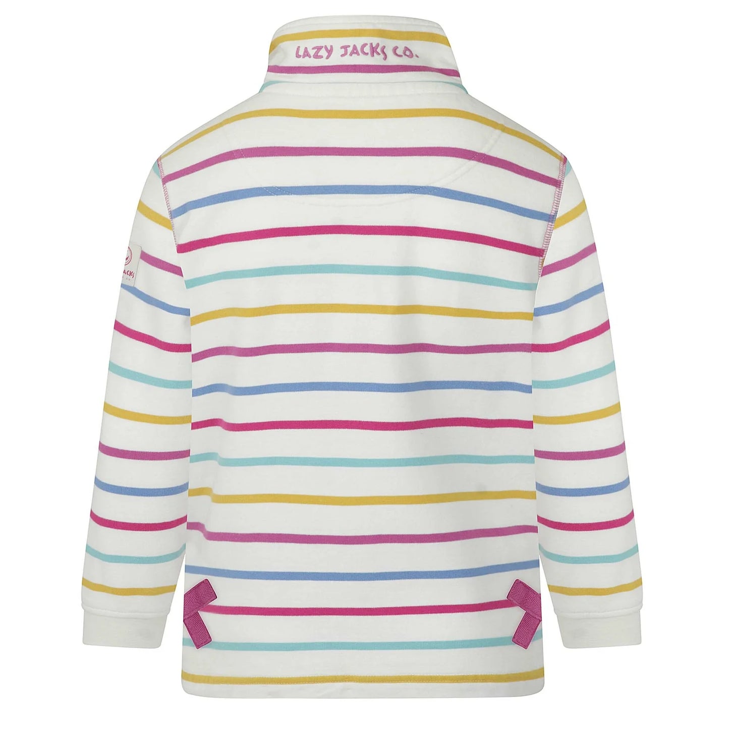 Lazy Jacks Kids 1/4 Zip Striped Sweatshirt LJ35C