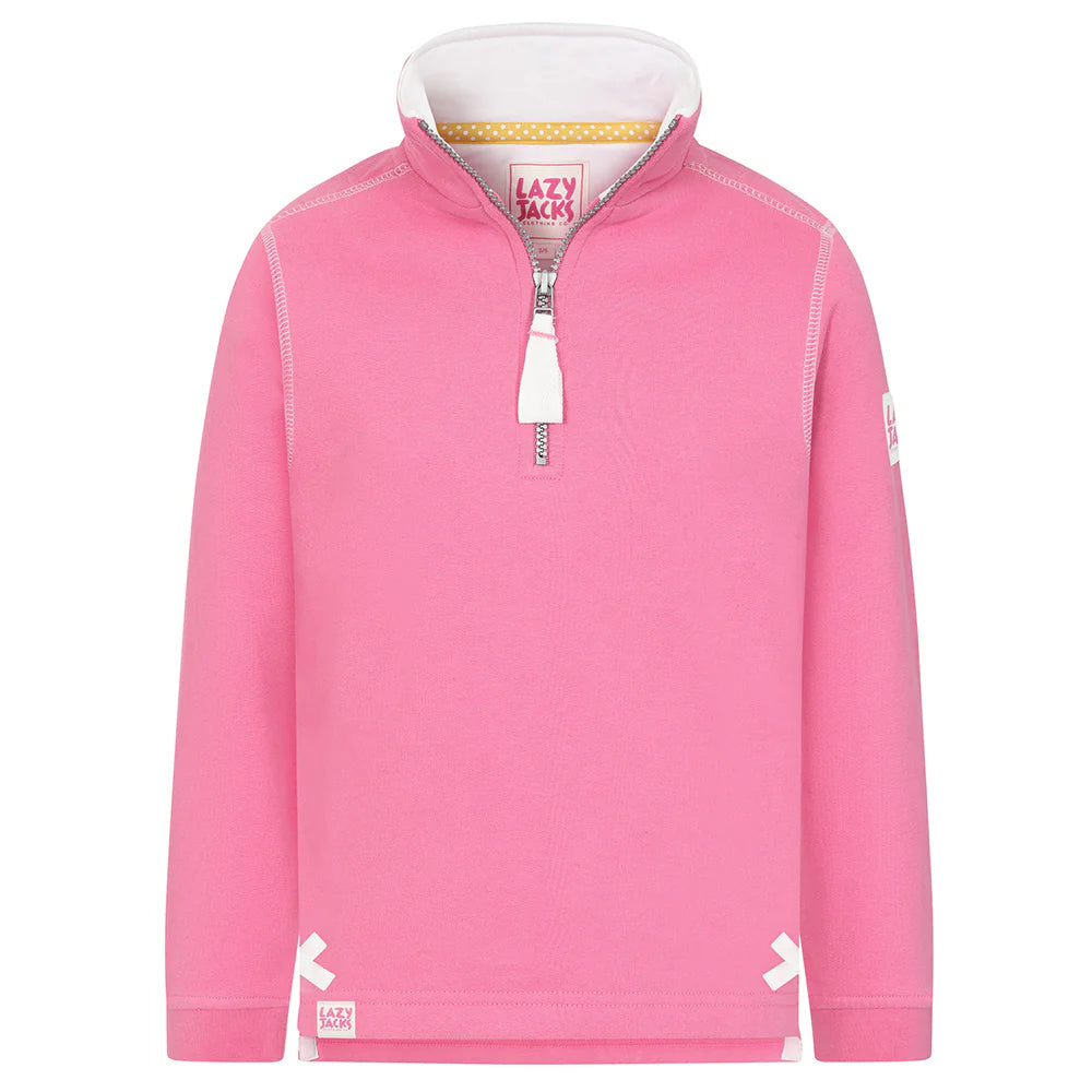 Lazy Jacks Kids Super Soft 1/4 Zip Plain Sweatshirt LJ3C