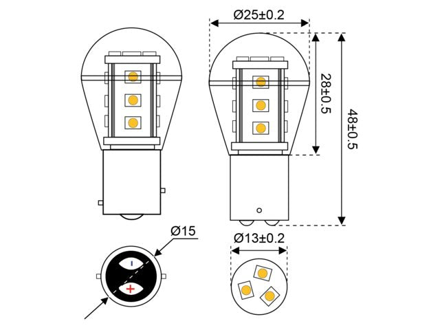 Talamex S-LED 15 10-30V Bay15D