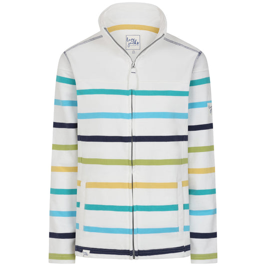 Lazy Jacks Women’s Full Zip Striped Sweatshirt LJ32