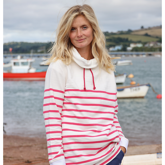 Lazy Jacks Women’s Supersoft Stripe Sweatshirt LJ20