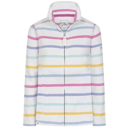 Lazy Jacks Women’s Full Zip Striped Sweatshirt LJ32