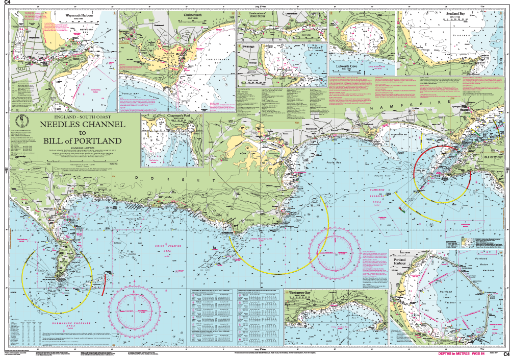 Imray C4 Christchurch to Portland Bill Chart