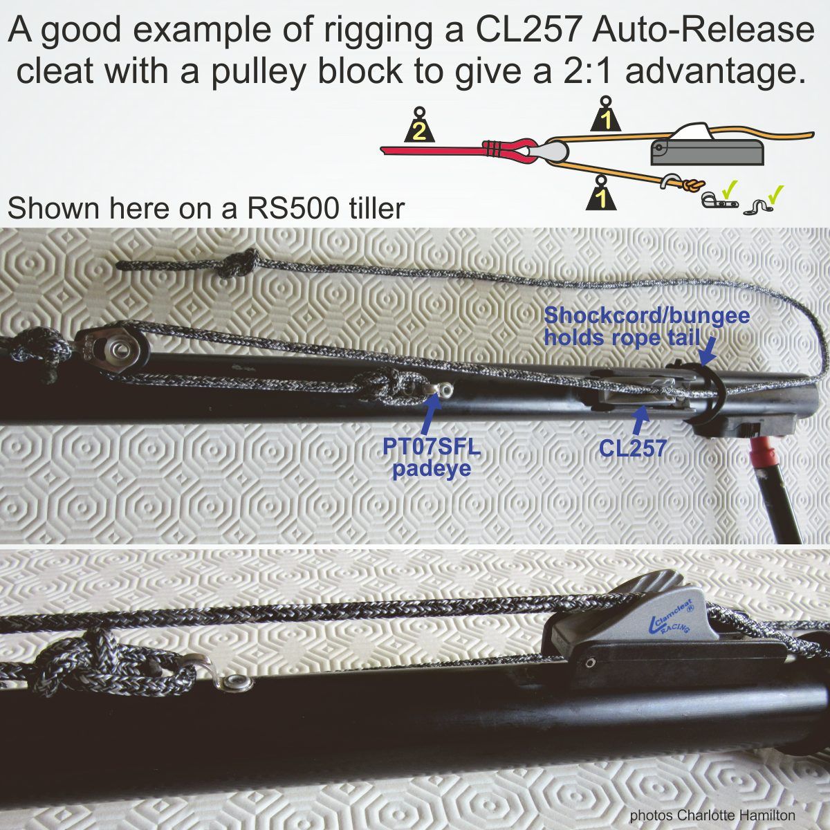 Clamcleat  CL257 Auto-Release Racing Mini