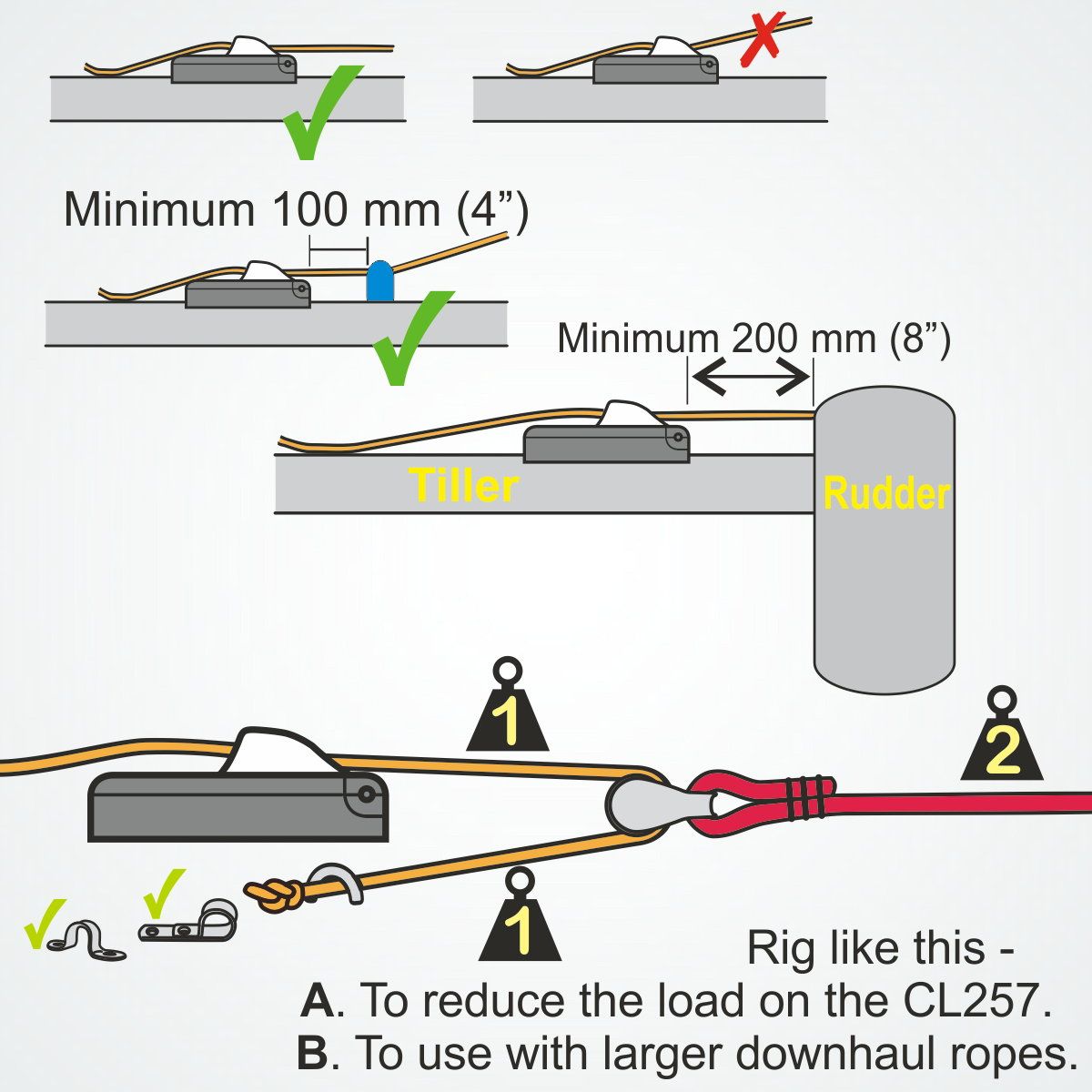 Clamcleat  CL257 Auto-Release Racing Mini