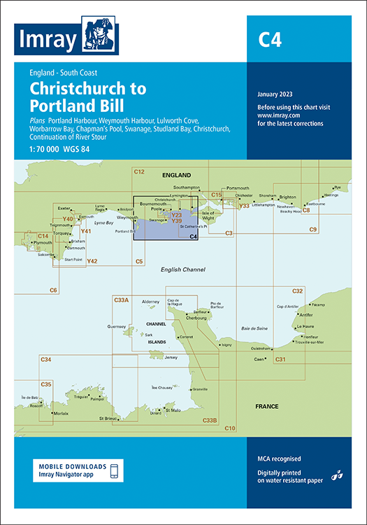 Imray C4 Christchurch to Portland Bill Chart