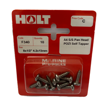 Load image into Gallery viewer, Holt Marine Pre Pack Pan Head Pozi Self Tapper
