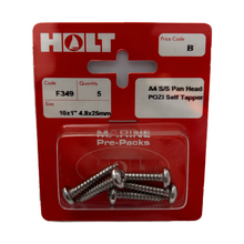Load image into Gallery viewer, Holt Marine Pre Pack Pan Head Pozi Self Tapper
