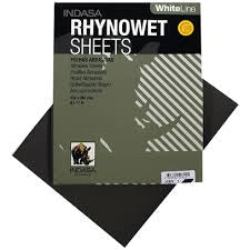 RHYNOWET SHEETS - 25 WET/DRY ABRASIVE SHEETS
