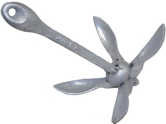 Galvanised Folding Grapnel Anchor