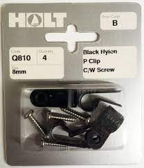 Holt Black Nylon P Clip 4 Pack Q810 / Q811