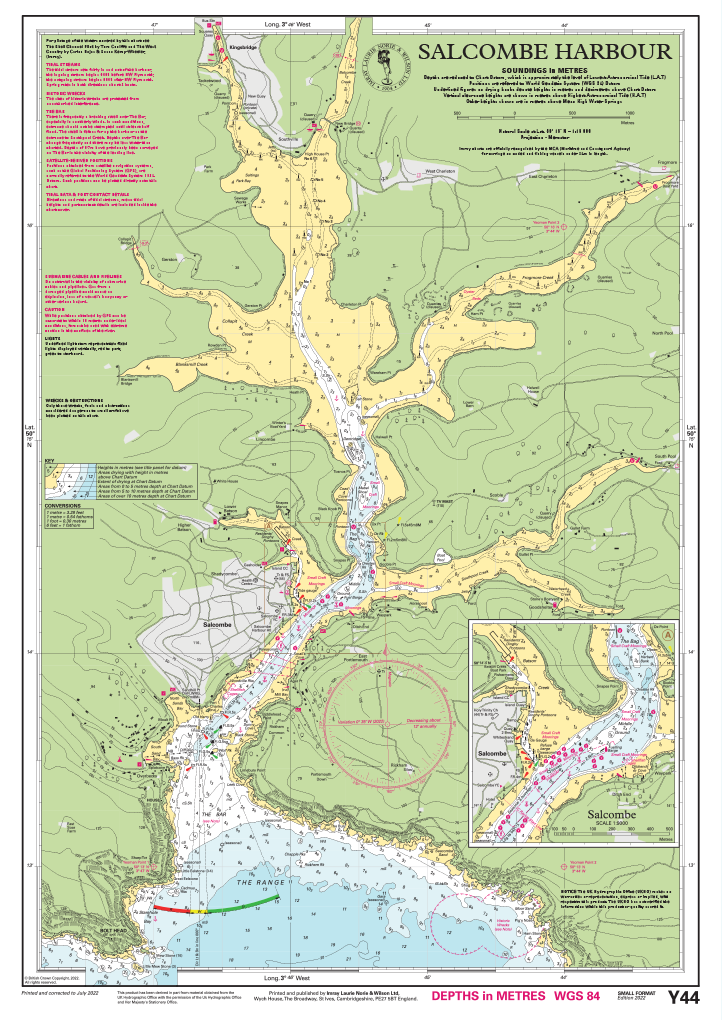 Imray Y44 Salcombe Harbour Chart